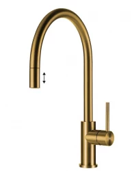 Lorreine Royal Aire gold kitchen tap with pull-out spout AIRE-GOLD 1208958479