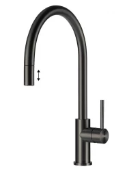 Lorreine Royal Aire gun metal kitchen tap with pull-out spout AIRE-GUNMETAL