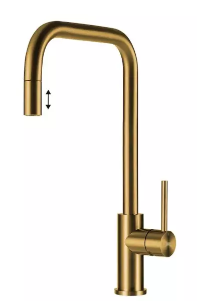 Lorreine Royal Spey Gold PVD gold stainless steel kitchen tap with pull-out spout SPEY-GOLD