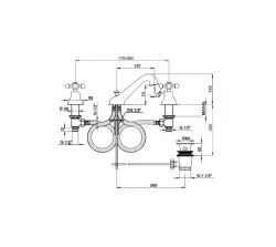 Cisal Arcana Ceramic 3-hole Washbasin Mixer Gold AC00102024