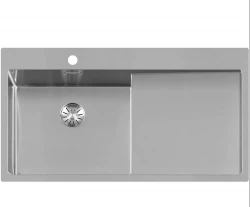 Lorreine SP series stainless steel sink 100x51 cm with tap hole bench 50SPDB-R