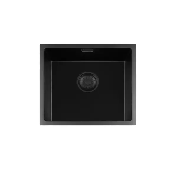 Lorreine BQ series sink 44x41cm undermount black with black plug 40BQ37-FU