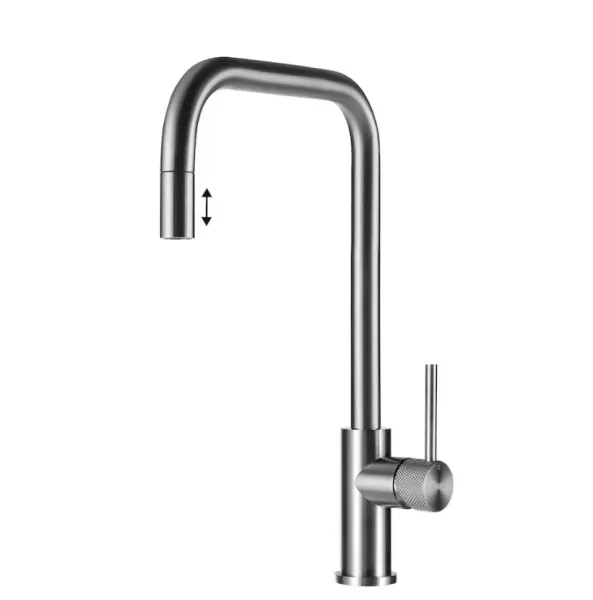 Lorreine Spey Luxx full stainless steel kitchen tap with pull-out spout and swivel SPEY-XX