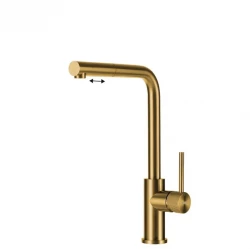 Luxury Tweed Royal kitchen tap PVD gold with rotatable and removable spout TWEED-GOLD-XX