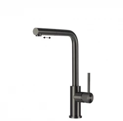 Luxury Tweed Royal kitchen tap PVD gun metal with rotatable and removable spout TWEED-GUNMETAL-XX