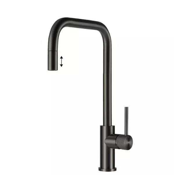 Lorreine Royal Spey gun metal PVD kitchen tap with pull-out spout SPEY-GUNMETAL-XX