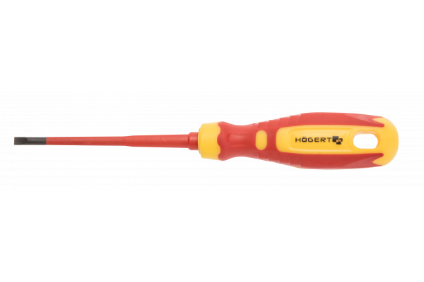 Hoegert Insulated slotted screwdriver 3x100 mm 1000 V CrMo steel 1208960027