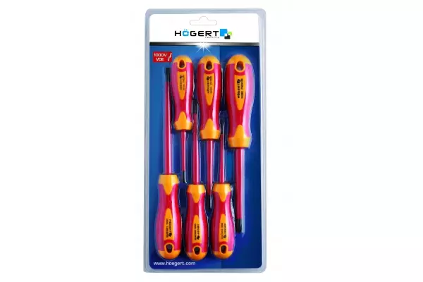 Hoegert 6- piece insulated screwdriver set 1000 V S2 steel 1208960043