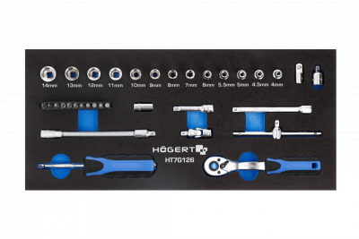 Hoegert Sockets set with ratchet handle 1208962036