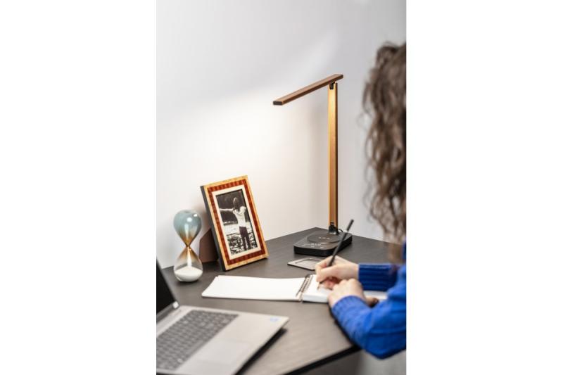 Decor Desktop lamp Bressi 8W 450lm AC220-240V 3-CCT Wireless Charging USB PF>0 5 RA>80 Black / Gold 1208962479