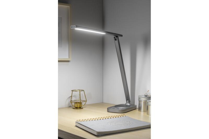 Decor Desktop lamp Bressi 8W 450lm AC220-240V 3-CCT Wireless Charging USB PF>0 5 RA>80 Grey 1208962480