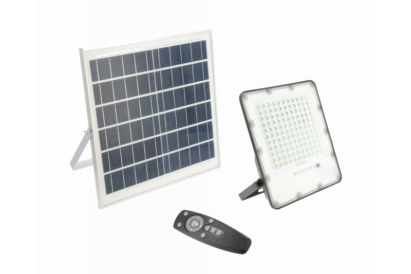 Solar LED floodlight BRAVOS, 150W, 1500lm, 6400K, IP65, 120°, solar panel, remote control, 3y 1208962682