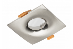 Decor Ceiling spot fixture ALESSIO IP54 square inox/satin 1208963701