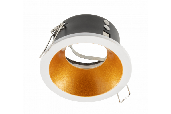 Decor Ceiling spot fixture ELVA IP54 round Ø85x45mm white / copper 1208963721