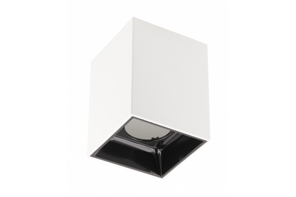 Decor Ceiling luminaire ARIES PC 77x100mm IP20 max 20W square white/black 1208963814