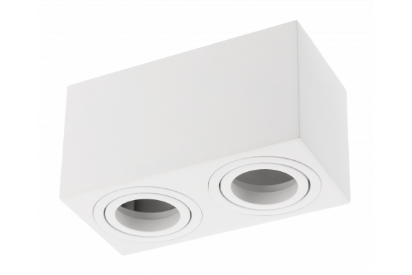 Decor Ceiling luminaire AVEIRO DUO BIS aluminium 160x80x90mm IP20 max 20W*2 square white 1208963833