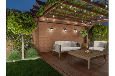 Decor Garden luminaire GRANDE-AD E27 MAX.60W IP54 AC220-240V 50-60Hz flat bottom black 1208963884