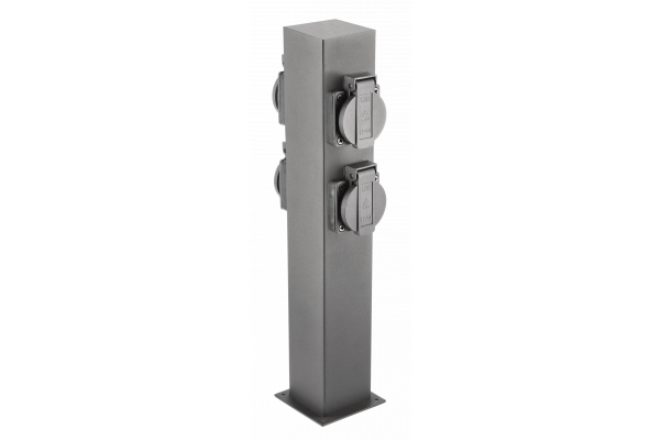 Decor Garden post LARGO-P 36 IP44 AC220-240V 50-60Hz 4*schuko socket max.3500W post graphite 1208963917