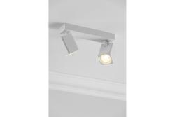 Decor Ceiling fixture RENO aluminium IP20 max. 20W*2 double square white 1208963981