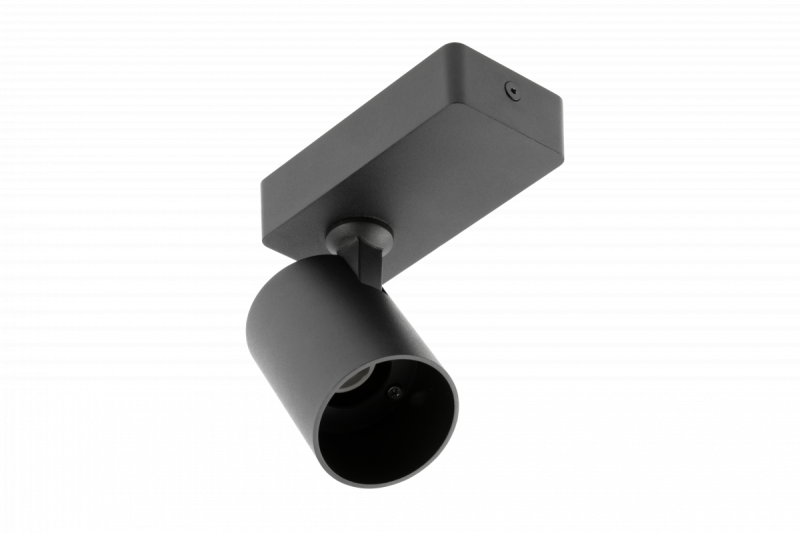 Decor Wall fixture  SANTO aluminium IP20 max. 20W single round black 1208963993