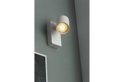 Decor Wall fixture  SANTO aluminium IP20 max. 20W single round white 1208963994