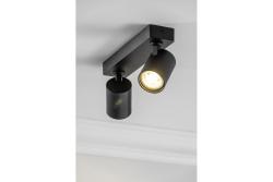 Decor Ceiling fixture  SANTO aluminium IP20 max. 20W*2 double round black 1208963997