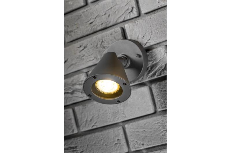Decor Garden fixture LUSTINO-D  GU10 MAX.20W IP44 AC220-240V 50-60Hz bottom wall lamp graphite 1208964032