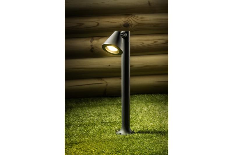 Decor Garden fixture LUSTINO-P 80 GU10 MAX.20W IP44 AC220-240V 50-60Hz mounting post graphite 1208964034