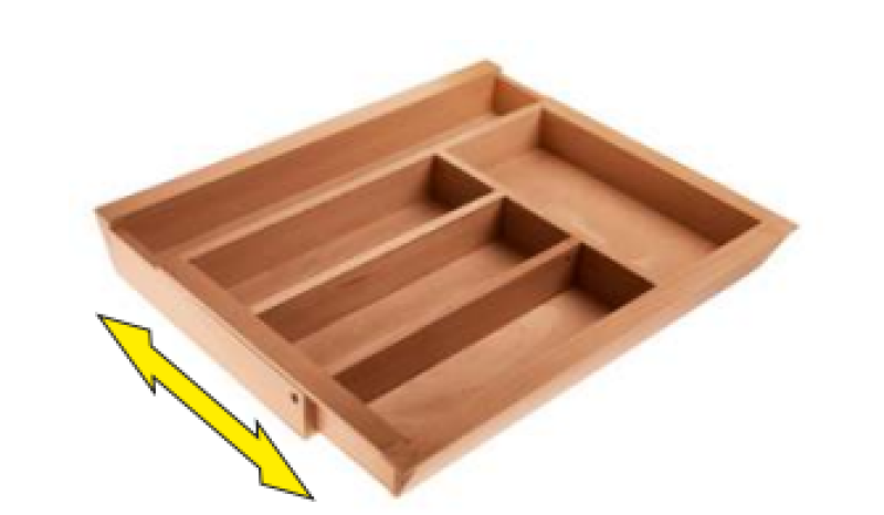 Decor Cutle Cutlery Trays Adjustable Insert for 400-600mm Cabinets Color Beech 1208966289