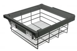 Drawer Elite with wire basket 600 mm with soft closing, gray anthracite 1208966294