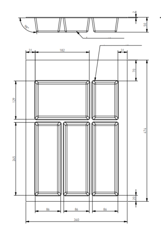 Decor Cutle Cutlery Trays Insert for Kitchen Drawer 400 White 1208966373