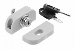 Lock for sliding door systems (lock + plastic) silver 1208966867