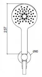 WaterEvolution Flow round hand shower set complete with wall connection matte white - 3 functions - T1621RBR