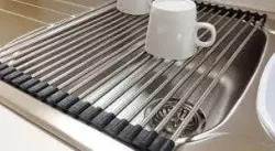 Quadri Stainless Steel Roll-Up Mat for the Sink 39 x 26cm 1208966923