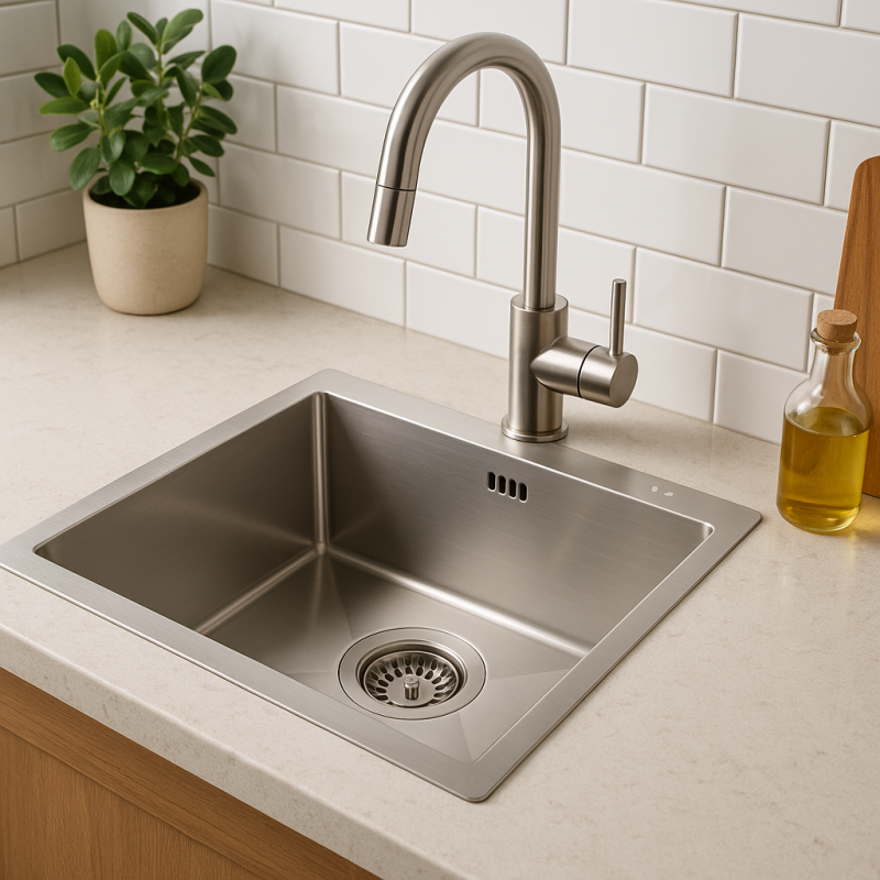 Quadri Dixton 40 Stainless Steel Sink 400x450 mm with Tap Hole Surface-Mounted 1208967079