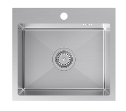 Quadri Dixton 50 Stainless Steel Sink 500x450 mm with Faucet Hole Surface-Mounted 1208967081