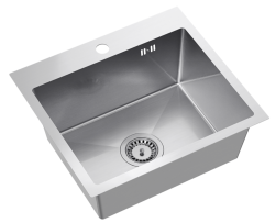 Quadri Dixton 50 Stainless Steel Sink 500x450 mm with Faucet Hole Surface-Mounted 1208967081