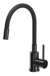 Quadri Bristol kitchen mixer tap with flexible black spout, PVD black 1208967083