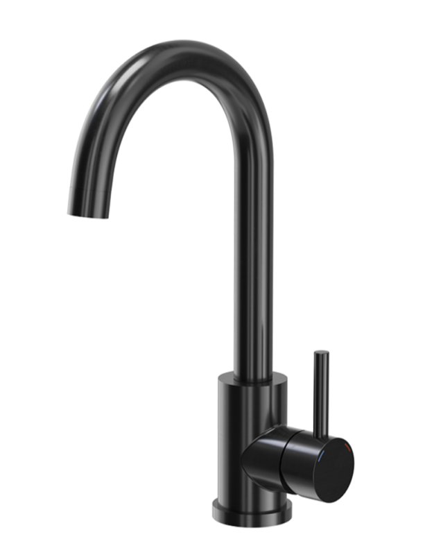 Quadri Dixton 50 Set black Nano PVD stainless steel sink 500x450 mm with tap hole, inset and Coventry black kitchen tap