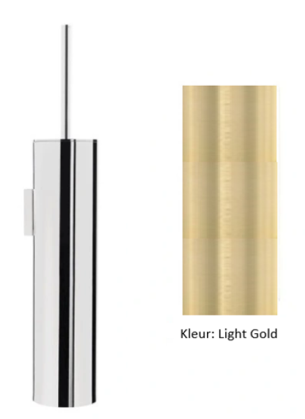 Water Evolution Flow toilet brush set wall-mounted PVD Light Gold A241WGE