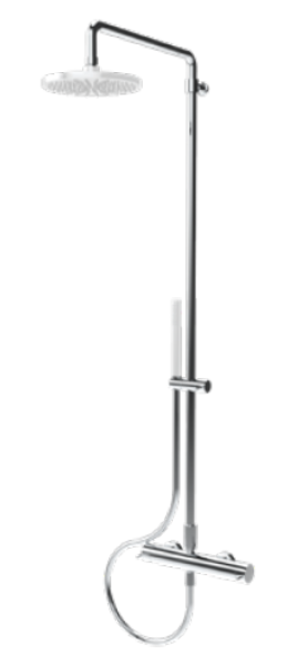 Waterevolution Flow shower combination with rain shower matte white T141NBR