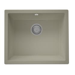 GraniteMy Universal granite taupe sink 50x40 cm top-mounted, undermount and flush-mount with stainless steel plug 1208967223