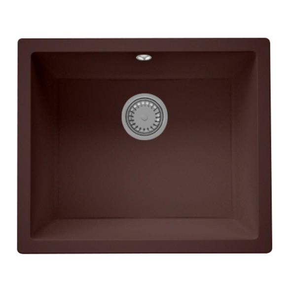 GraniteMy Universal granite café sink 50x40 cm top-mounted, undermount and flush-mount with stainless steel plug 1208967227