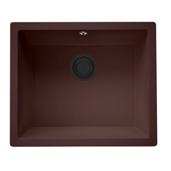 GraniteMy Universal granite café sink 50x40 cm top-mounted, undermount and flush-mount with black plug 1208967228