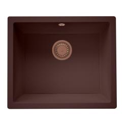 GraniteMy Universal granite café sink 50x40 cm top-mounted, undermount and flush-mount with copper plug 1208967229