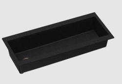 GraniteMy Trog granite very large black sink 116x50 cm black top-mounted with tap hole bench with copper plug 1208967238