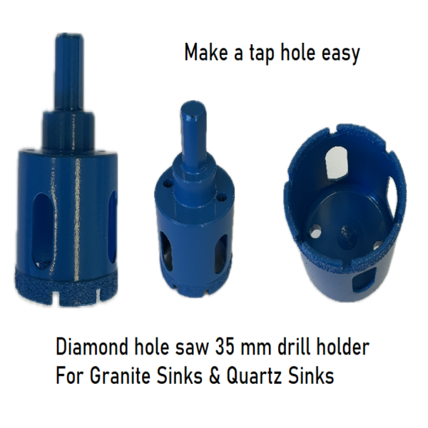 Granitemy Universal sink tap hole Diamond drill bit 35mm for Quartz and granite sinks 1208967240