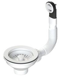 Granite sink strainer set matte white, drain set for sink including round overflow 1208967257