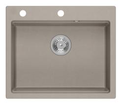 Quadri Durham taupe inset sink 595x500mm with liquid dispenser, chopping board and rolling mat 1208967376