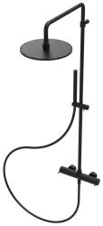 Waterevolution Flow shower combination with rain shower matte black 250mm T141N25PR